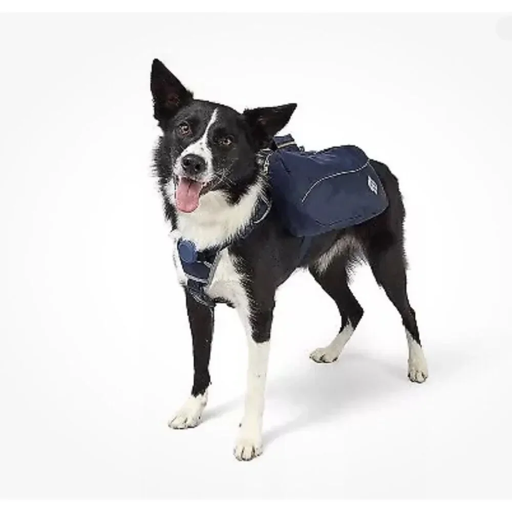 NEW Dog Backpack Harness Dark Blue The Cuddle Collab L up to 90lbs